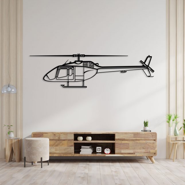 Bell 505 Helicopter Wall Art - Image 3